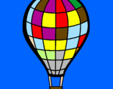Disegno Pallone aerostatico pitturato su mongolfiera