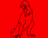 Disegno Tyrannosaurus Rex pitturato su òlkjj