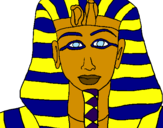 Disegno Tutankamon pitturato su anninaaaa!