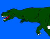 Disegno Tyrannosaurus Rex  pitturato su yassmin aassafro
