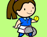 Disegno Ragazza che gioca a tennis  pitturato su Ismaela