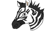 Disegno Zebra II pitturato su zebra della savana