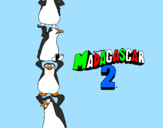 Disegno Madagascar 2 Pinguino pitturato su diego        