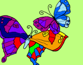 Disegno Farfalle pitturato su 1