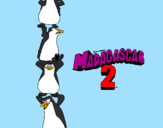 Disegno Madagascar 2 Pinguino pitturato su SOFIA