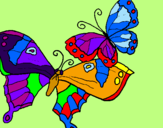 Disegno Farfalle pitturato su 1
