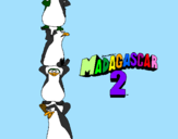 Disegno Madagascar 2 Pinguino pitturato su SOFIA