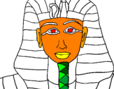 Disegno Tutankamon pitturato su FILIPPO