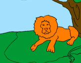 Disegno Il re leone pitturato su Pimpa