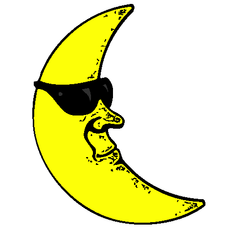 Luna con gli occhiali da sole 
