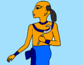 Disegno Piccolo faraone  pitturato su Emma