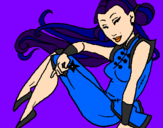 Disegno Principessa ninja  pitturato su lolly <3