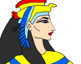 Disegno Faraone pitturato su  GIADA