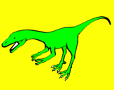 Disegno Velociraptor II pitturato su ALESSIO