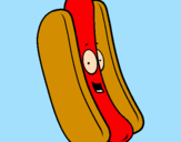 Disegno Hot dog pitturato su Giulia