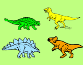 Disegno Dinosauri di terra  pitturato su     barbat               