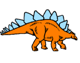 Disegno Stegosaurus  pitturato su LORENZO