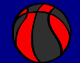 Disegno Pallone da pallacanestro pitturato su mmmm