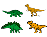 Disegno Dinosauri di terra  pitturato su  GIADA