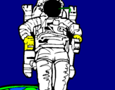 Disegno Astronauta  pitturato su SHAKIRA8785