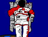 Disegno Astronauta  pitturato su Emma