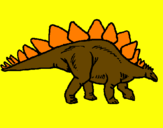 Disegno Stegosaurus  pitturato su fgvjvbhfvkrtfbuirigrf