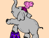 Disegno Elefante  pitturato su Emma