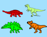 Disegno Dinosauri di terra  pitturato su samuel2