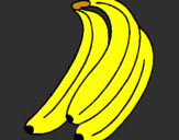 Disegno Banane  pitturato su federica