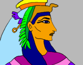 Disegno Faraone pitturato su phoo