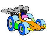 Disegno Auto di Formula 1  pitturato su achi