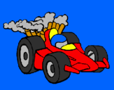 Disegno Auto di Formula 1  pitturato su mario
