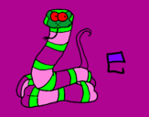 Disegno Serpente  pitturato su andreea