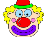 Disegno Pagliaccio pitturato su clown