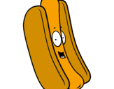 Disegno Hot dog pitturato su arturo