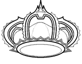 Disegno Corona pitturato su ana