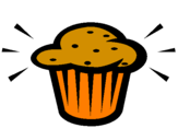 Disegno Brownie pitturato su muffin