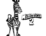 Disegno Madagascar 2 Marty pitturato su mia zebra