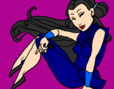 Disegno Principessa ninja  pitturato su angy4ever