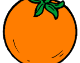Disegno arance  pitturato su arancia