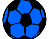 Disegno Pallone da calcio pitturato su aurora