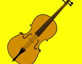 Disegno Violino pitturato su florabloom