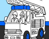 Disegno Camion dei Pompieri  pitturato su chr