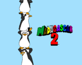 Disegno Madagascar 2 Pinguino pitturato su LOLLO