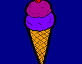 Disegno Cono di gelato  pitturato su r 2001