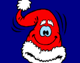 Disegno Berretto di Babbo Natale  pitturato su marti ... 2003
