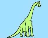 Disegno Branchiosauro  pitturato su stephen 4 nni
