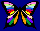 Disegno Farfalla 8 pitturato su agatha