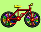 Disegno Bicicletta pitturato su ginevra