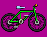 Disegno Bicicletta pitturato su giorgina